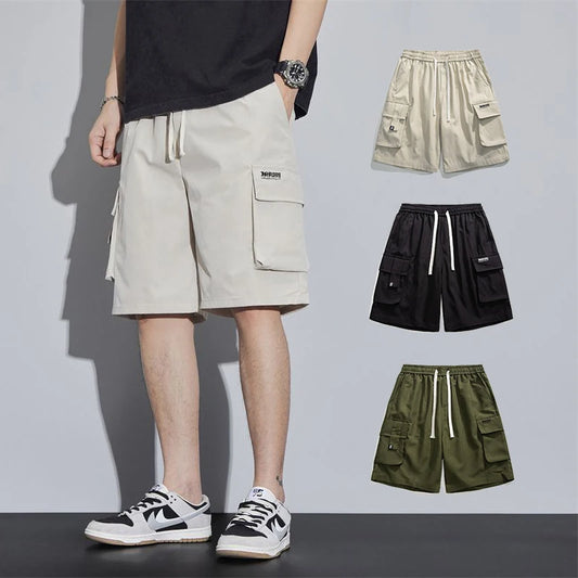Summer Men's Cargo Shorts Casual Baggy Multi-Pockets Streetwear Shorts Male Fashion Loose Overalls Shorts Male Plus Size