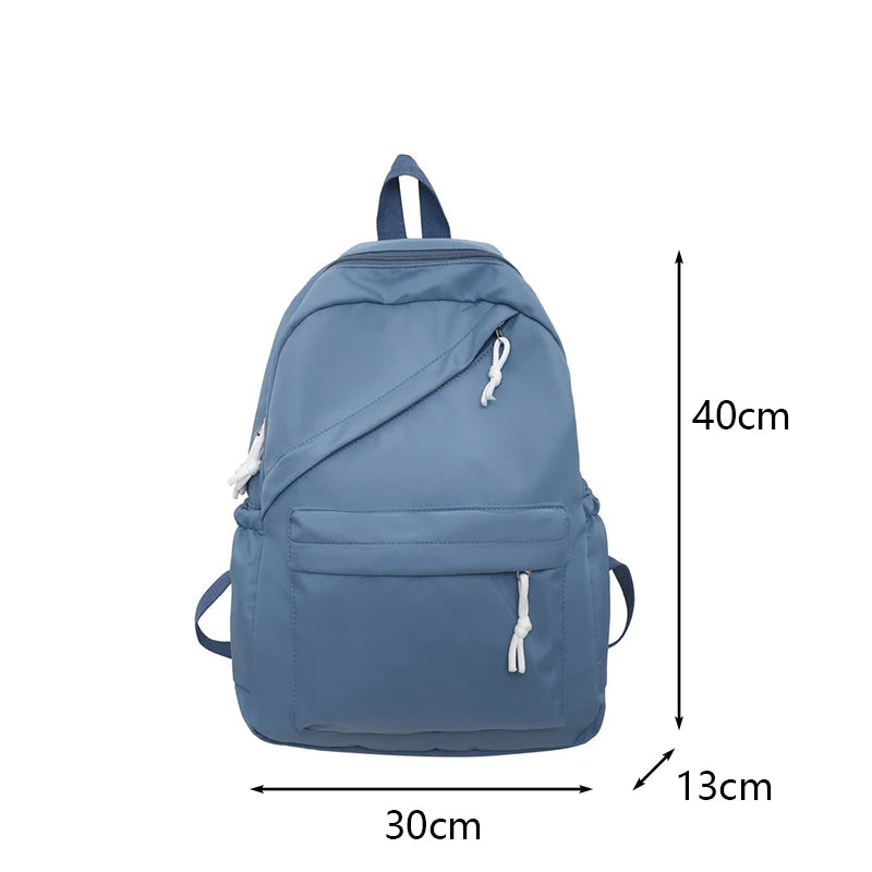 School Large Capcity Nylon Solid Color Backpack Handbag Pencil Case Casual Fashion Shoulder Bag For Women