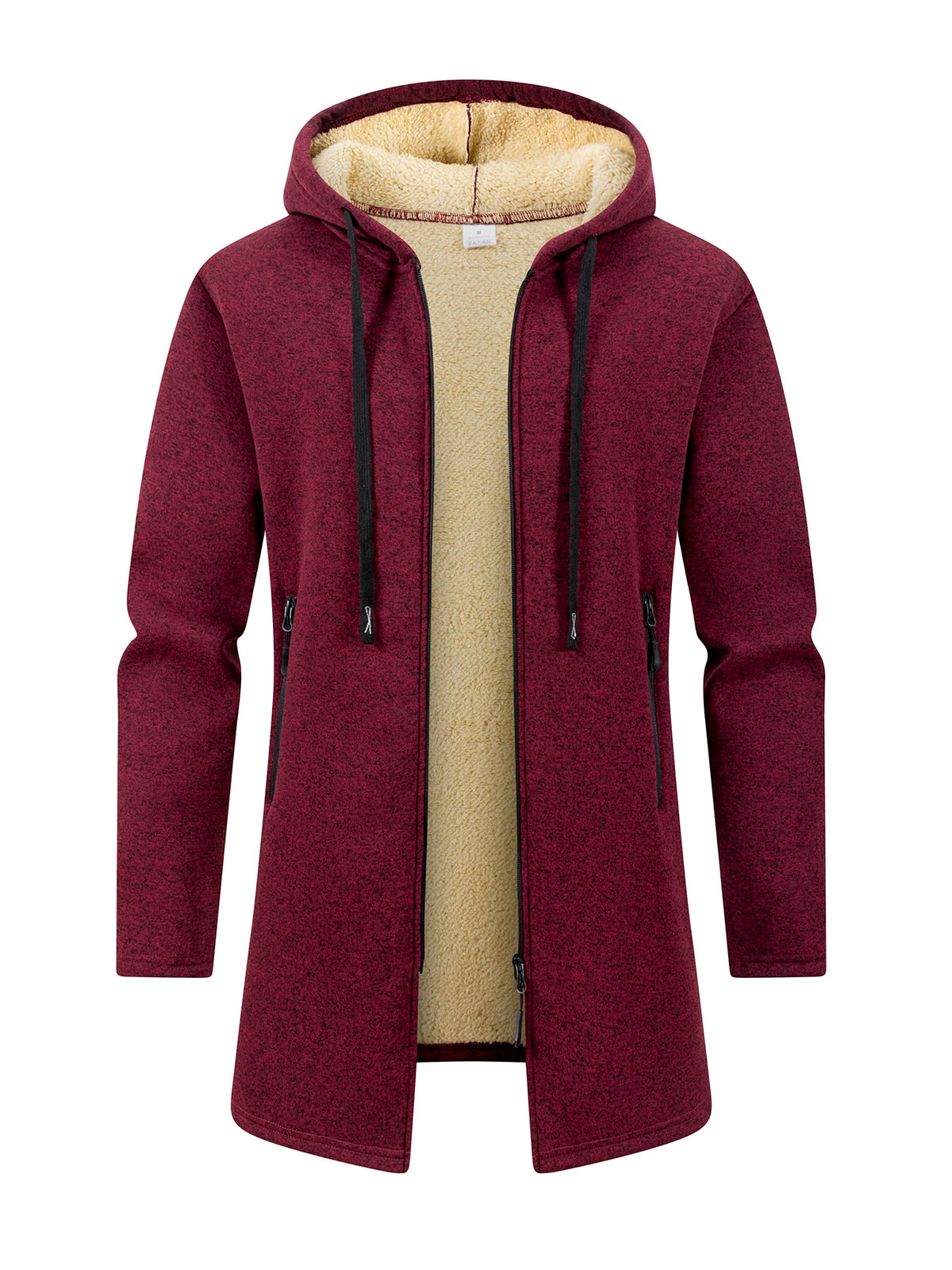 Men's Hoodies Winter Casual Solid Hooded Zip-Up Fleece Sweatshirts Long Sleeve Hoodie Men Sweatshirt Streetwear Hoody Cardigan