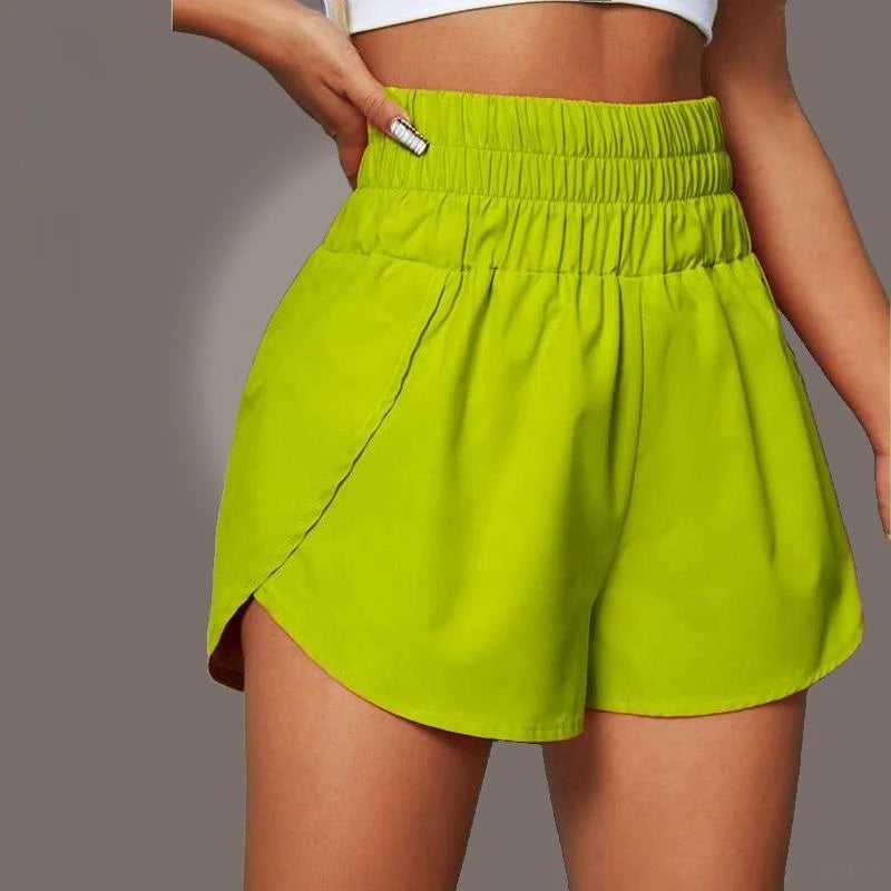 High Waisted Running Yoga Shorts for Women, Quick Dry Light Weight Liner High Split Athletic Gym Workout Shorts