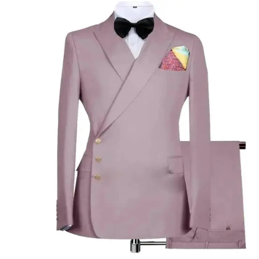 Formal Men Suits Spacial Design 3 Buttons Blazer Pants Business Wedding Groom Prom Tailored Made Suits For Men