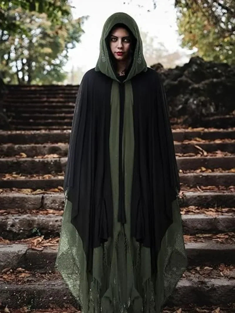 1/2/3PCS Halloween Scary Cloak Cape Costume Skull Zombie Prop for Adults Kid Cosplay Party Haunted House Outdoor Horror Supplies