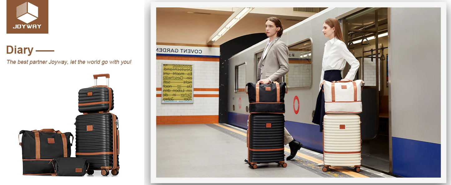 Joyway Carry On Luggage Set, Expandable Suitcase with Spinner Wheels and TSA Lock, Hard Shell Lightweight Durable