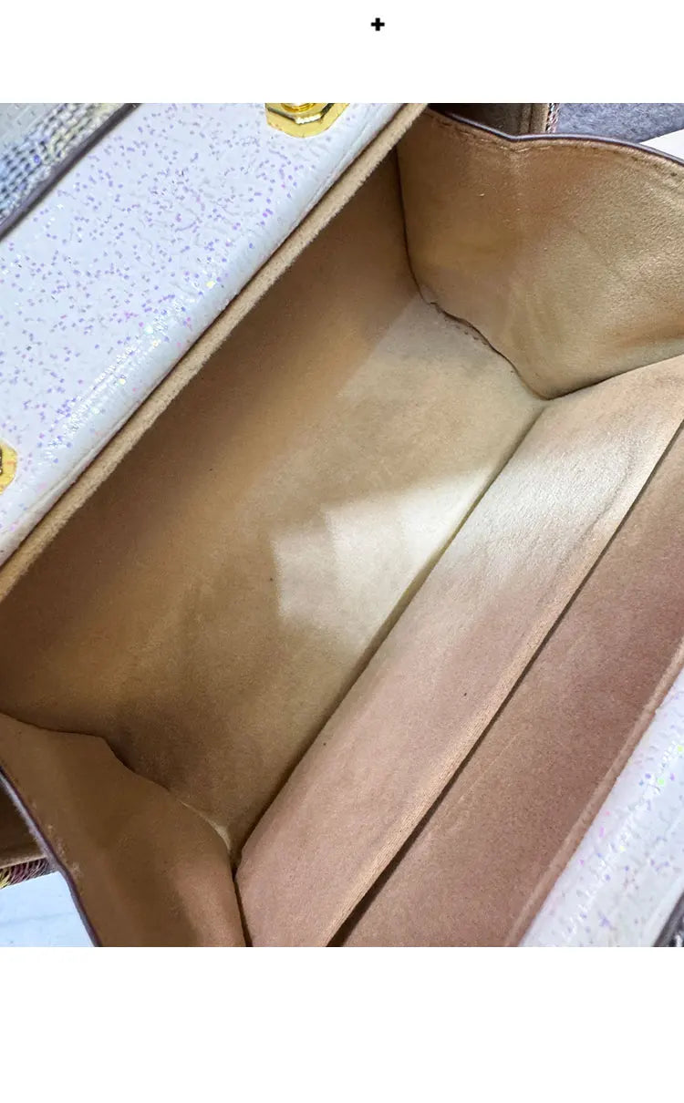 Luxury Brand New Handbag Gradient Color Leather Lizard Pattern Crossbody Box Bags for Women Sac À Main Femme
