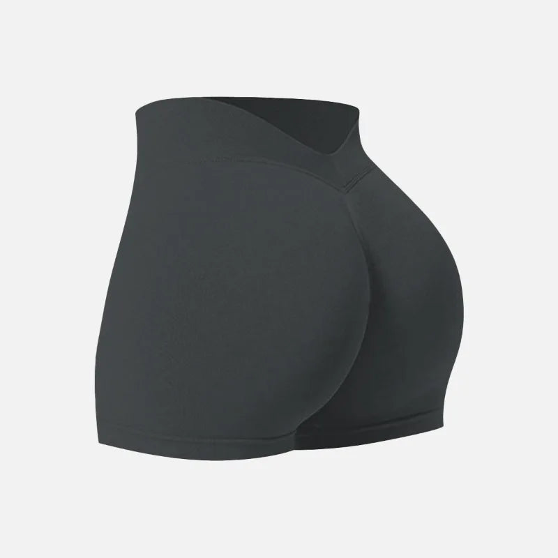 Women Summer V- Waisted Yoga Shorts Fashionable and Sexy Running Fitness Pants Gym High Elastic Hip Liftting Sports Shorts