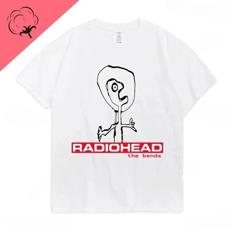 Radiohead T Shirt Men Vintage Classic Tees North America Tour Rock Boy women's tshirt Camisetas Hombre Hip Hop Street casual Top