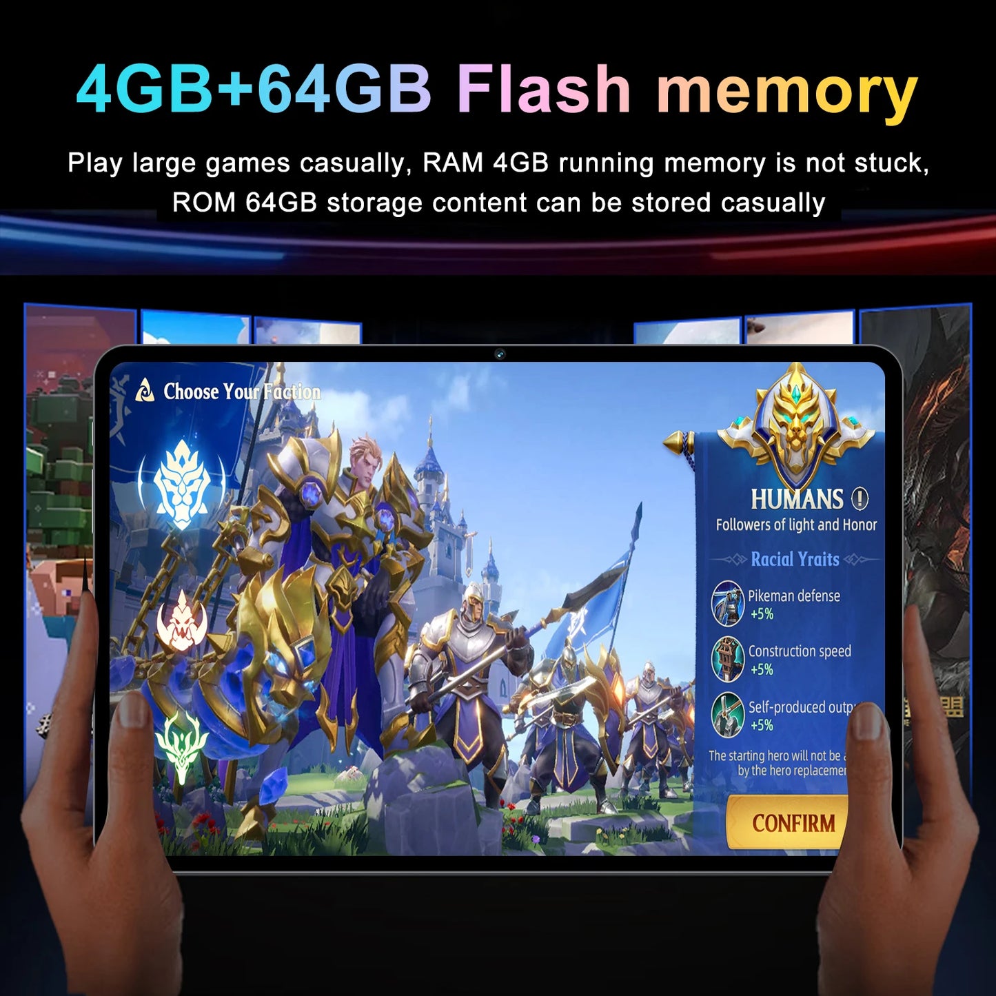 2026 New 10.1 Inch Tablet Pc 4GB RAM 64GB ROM Android 15 Octa Core 3G 4GLTE 5G Internet WiFi Internet Global Version