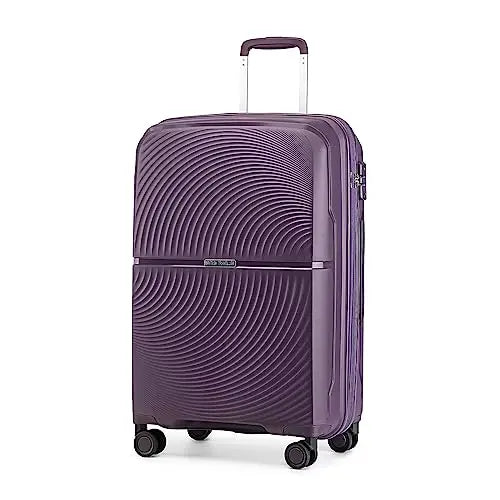 British Traveller 20/24/28" Lightweight Hardshell Suitcase - 4-Wheel Polypropylene Check-In Luggage with TSA Lock (23kg)