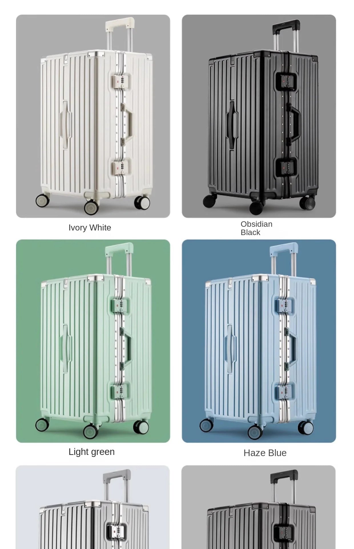 Large Capacity Suitcase 30/32 inchThickened Strong and Durable Aluminium Frame Luggage Trolley Case 20-28 inch Carry-on Suitcase