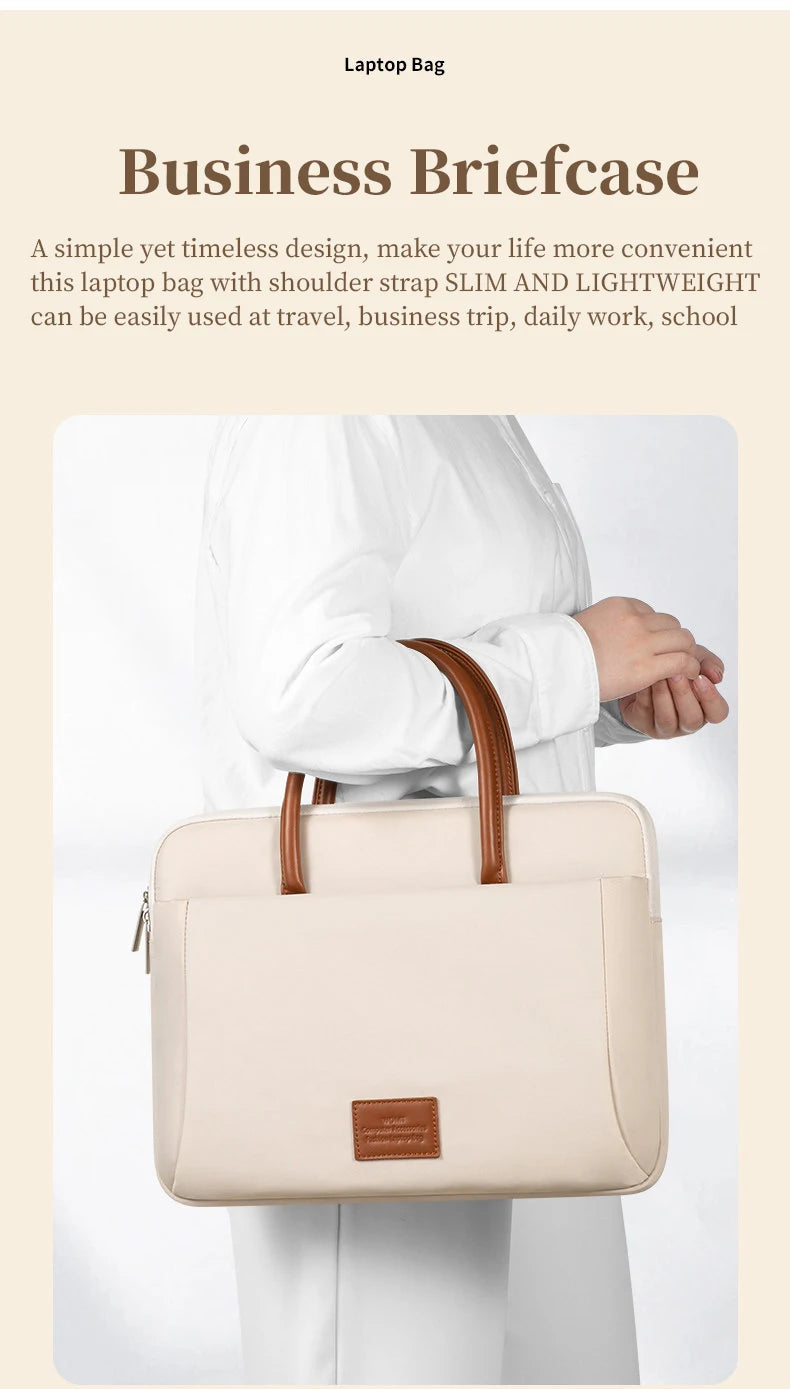 Business Laptop Bag Stylish Women Tote Bags Slim Briefcase For 13 14 15.6 Inch Macbook Air Pro Acer Huawei Asus Dell Lenovo Case