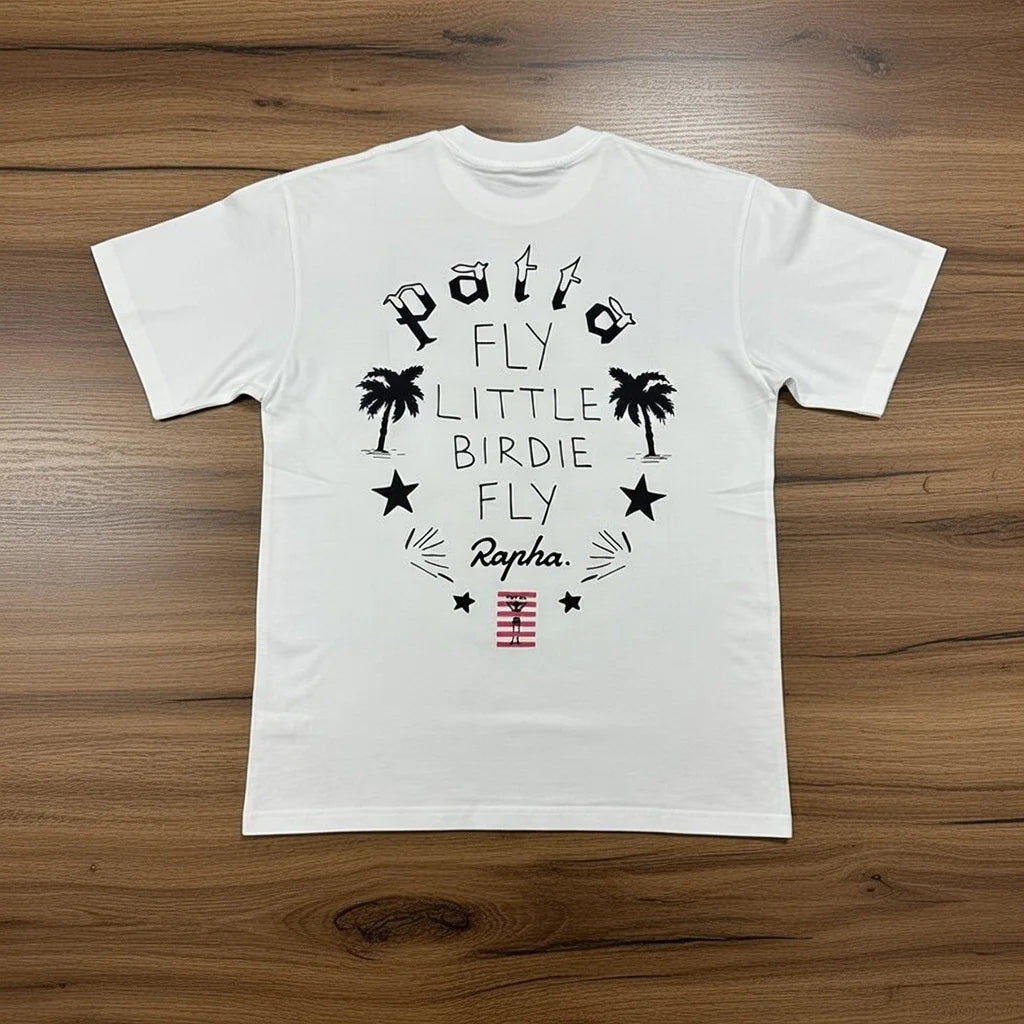 New Arrival Patta Tshirt American Street Style with Palm Tree Star Print Man Short Sleeve Tops