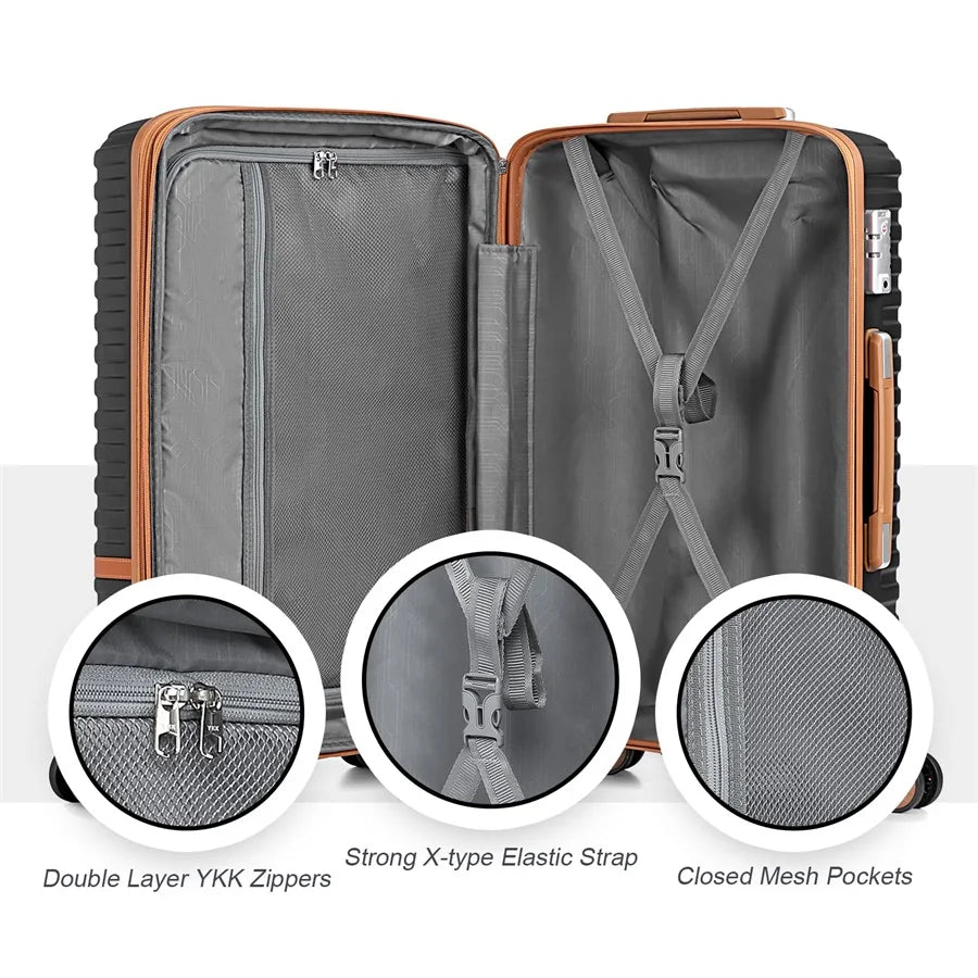 Joyway Carry On Luggage Set, Expandable Suitcase with Spinner Wheels and TSA Lock, Hard Shell Lightweight Durable