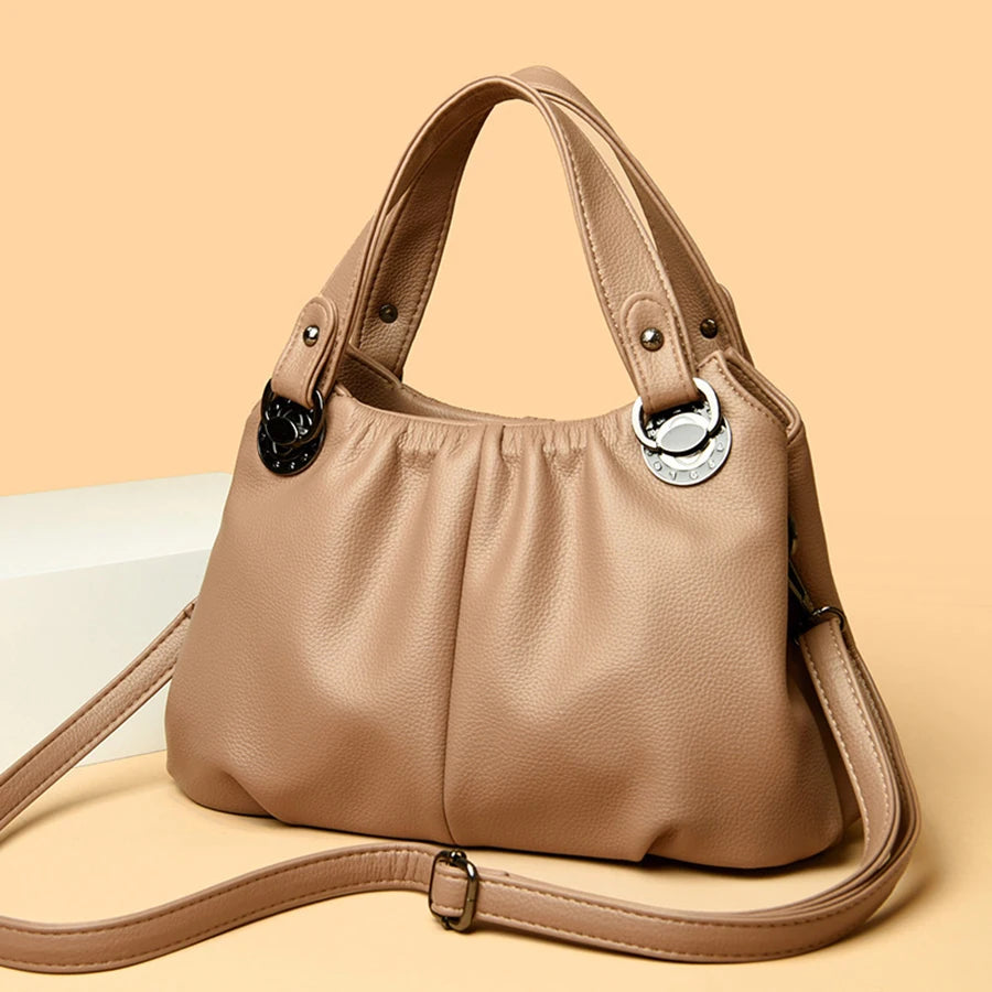 Fashion Lady Crossbody Bag Luxury Genuine Leather  Trend Women Shoulder Bags High Quality Vintage Large Capacity Handbag Bolsos