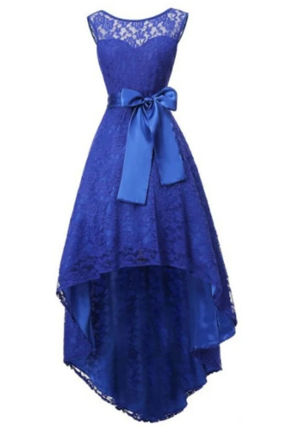 Women's Luxury Wedding Bridesmaid Dresses Elegant Lace Evening Sweet Party Dress Plus Size Slim High Waist Bow Maxi Dresses