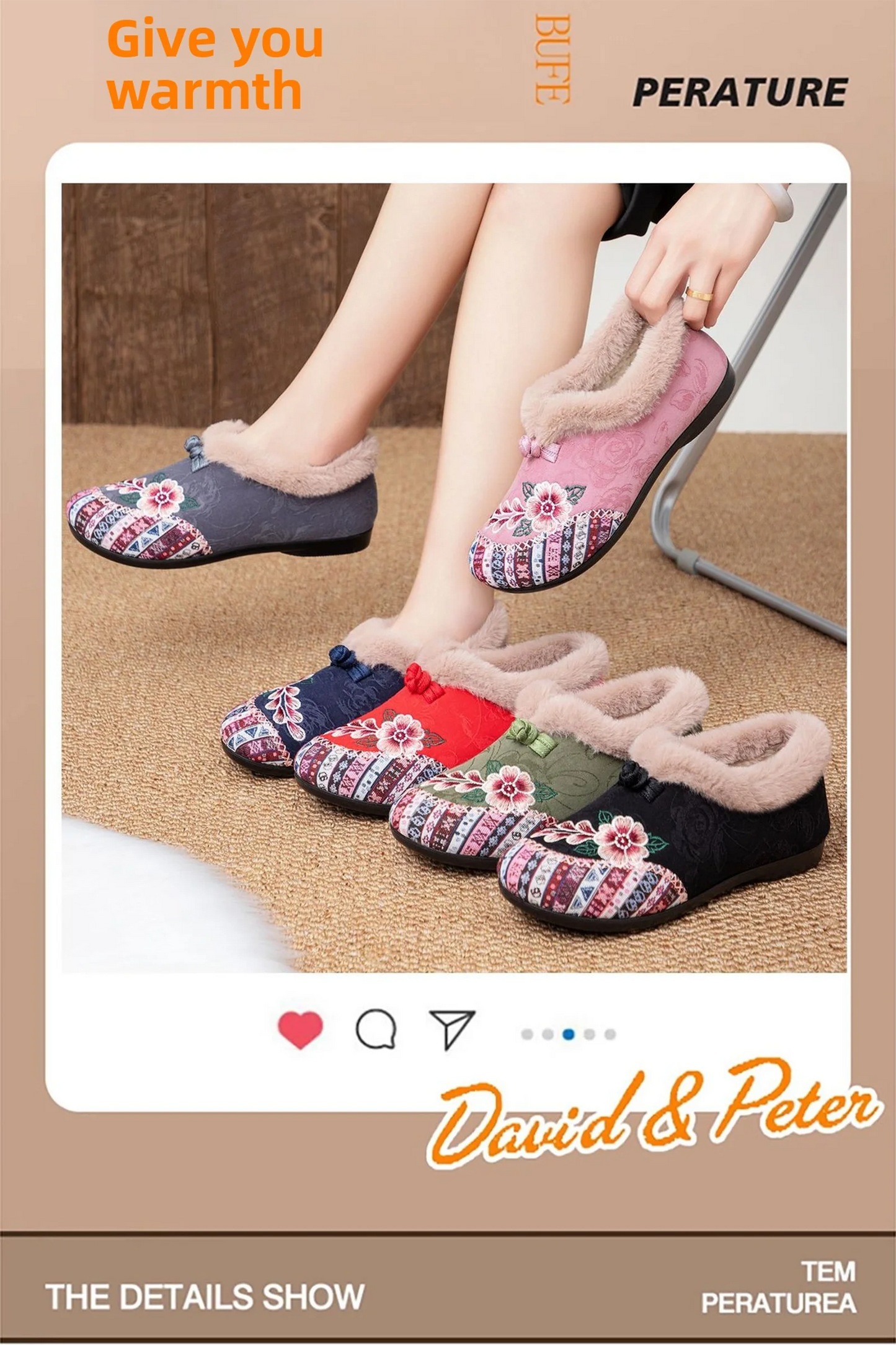 Fashion Women's Shoes Zapatillas De Mujer Cotton Shoes Woman Botines Embroidered Snow Boots Women Botas Winter Warm Short Boots
