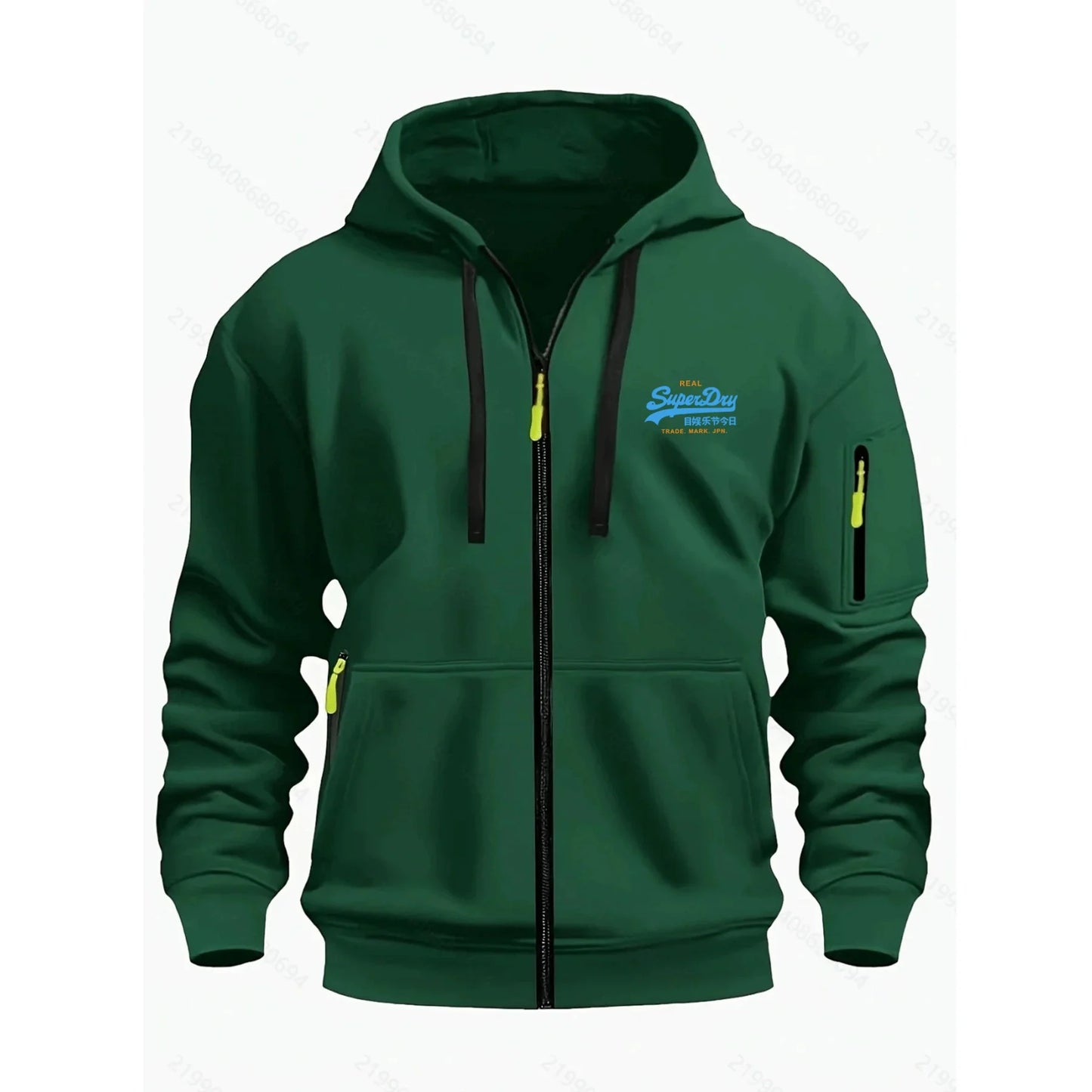 Men's Autumn Winter Hoodies Long Sleeve Sweatshirt Zipper Design Hooded Sweatshirt Men Sportswear Slim Fit Casual coat men tops