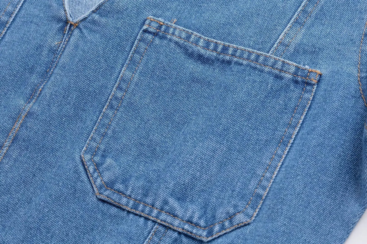 New Women's Clothing With European And American Style, Fashionable, Simple, Casual, Solid Color, Short Denim Shirt Jacket