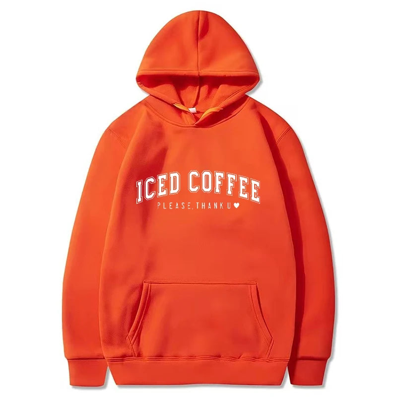 Men Letter Graphic Printed Hoodies Women Fashion Drawstring Long Sleeve Pocket Sweatshirts Casual Harajuku Hooded Pullover Coat