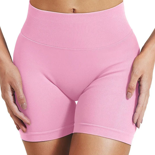 High Waisted Biker Shorts Women Booty Lifting Workout Shorts for Women 3D Seamless Gym Black Color Yoga Cycling Elastic Shorts