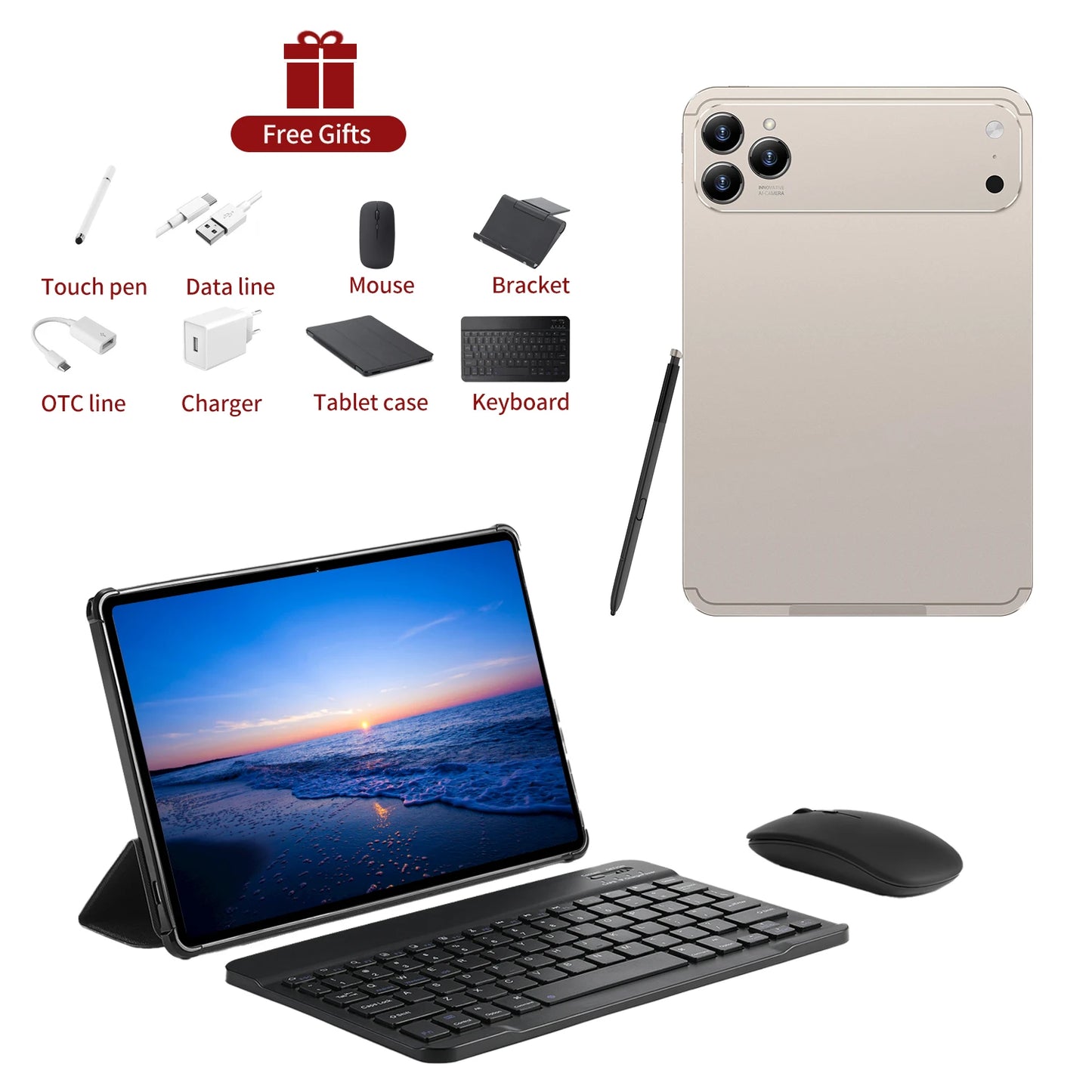 Original Global Version Hot Sale Tablet Pad 17 Pro 10.1 Inch HD 4K Android 15 16GB+1T 10000mAh 5G Dual SIM WiFi GPS 2026 New Tab