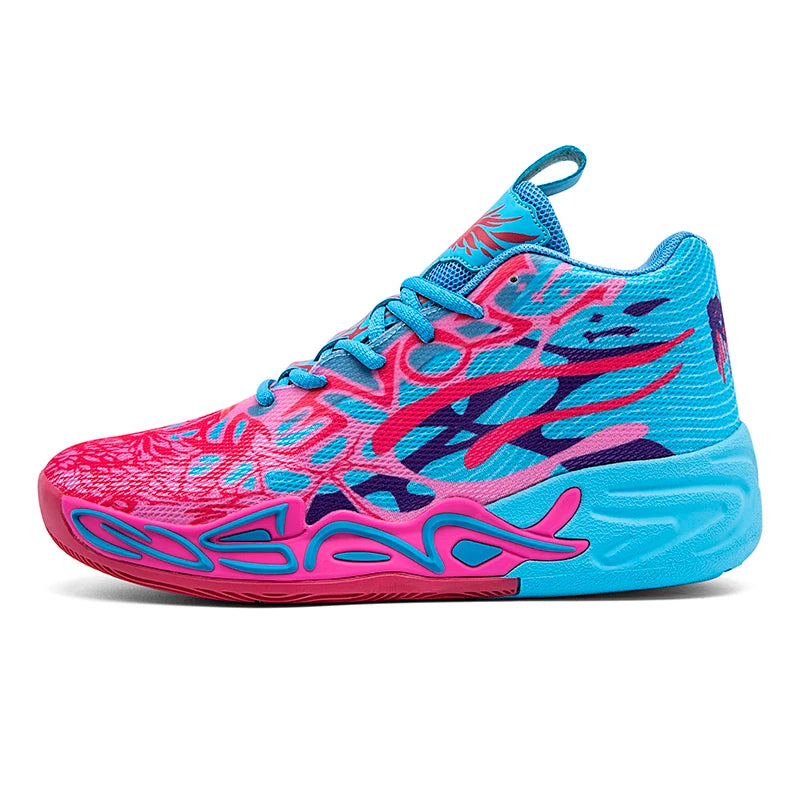 High Top Basketball Shoes for Men Women Anti-Slip Outdoor Sports Sneakers Breathable Athletic Training Shoes for Gym Running