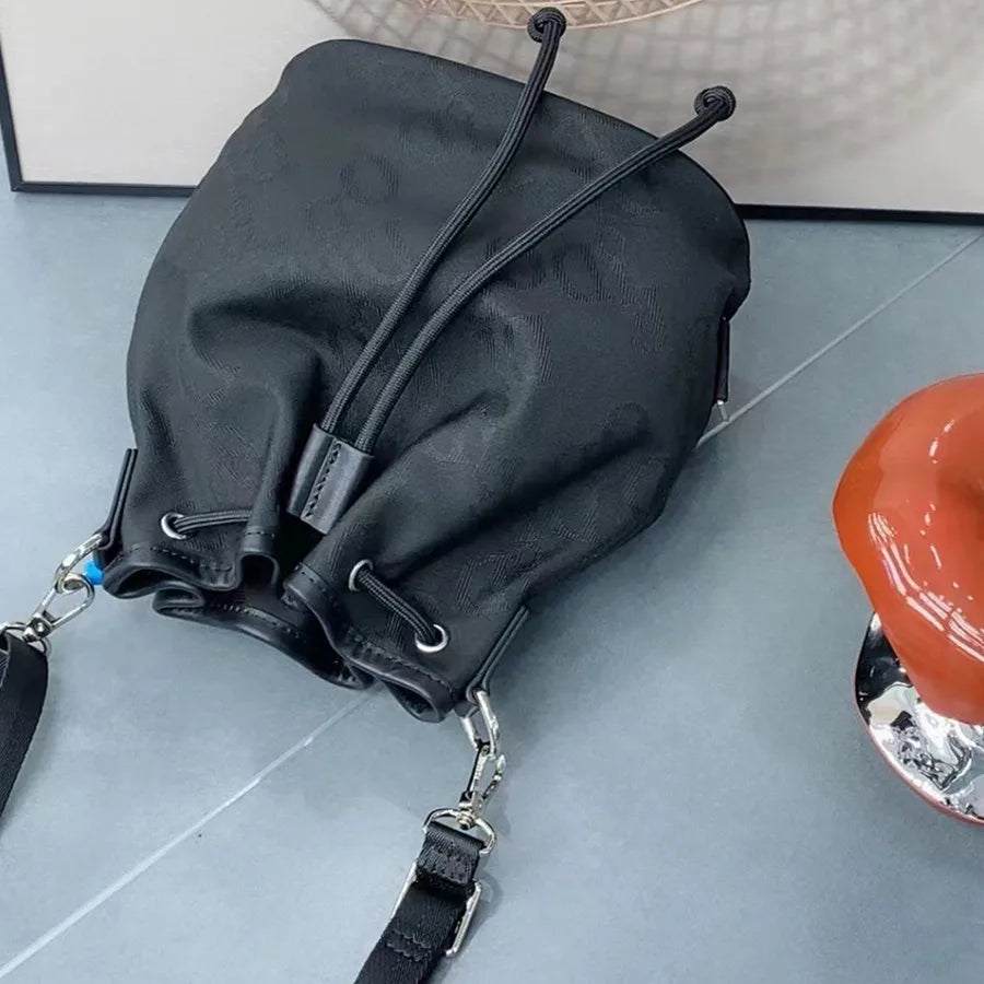 FIDO DIDO Bucket Bag Underarm Bag Women's Bag Nylon Waterproof Hardware Zipper Work Leisure Party Travel Official Genuine