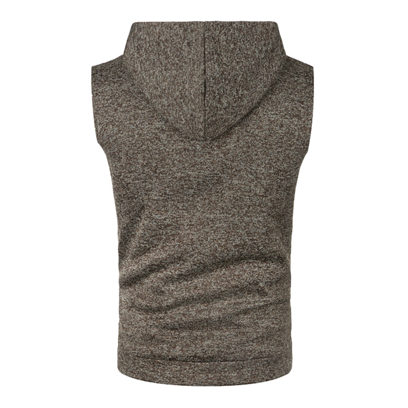 Mens Sleeveless Hoodies Fashion Casual Hooded Sweatshirt Men Bodybuilding Tank Top Sporting Shirt Waistcoat Vest Gym