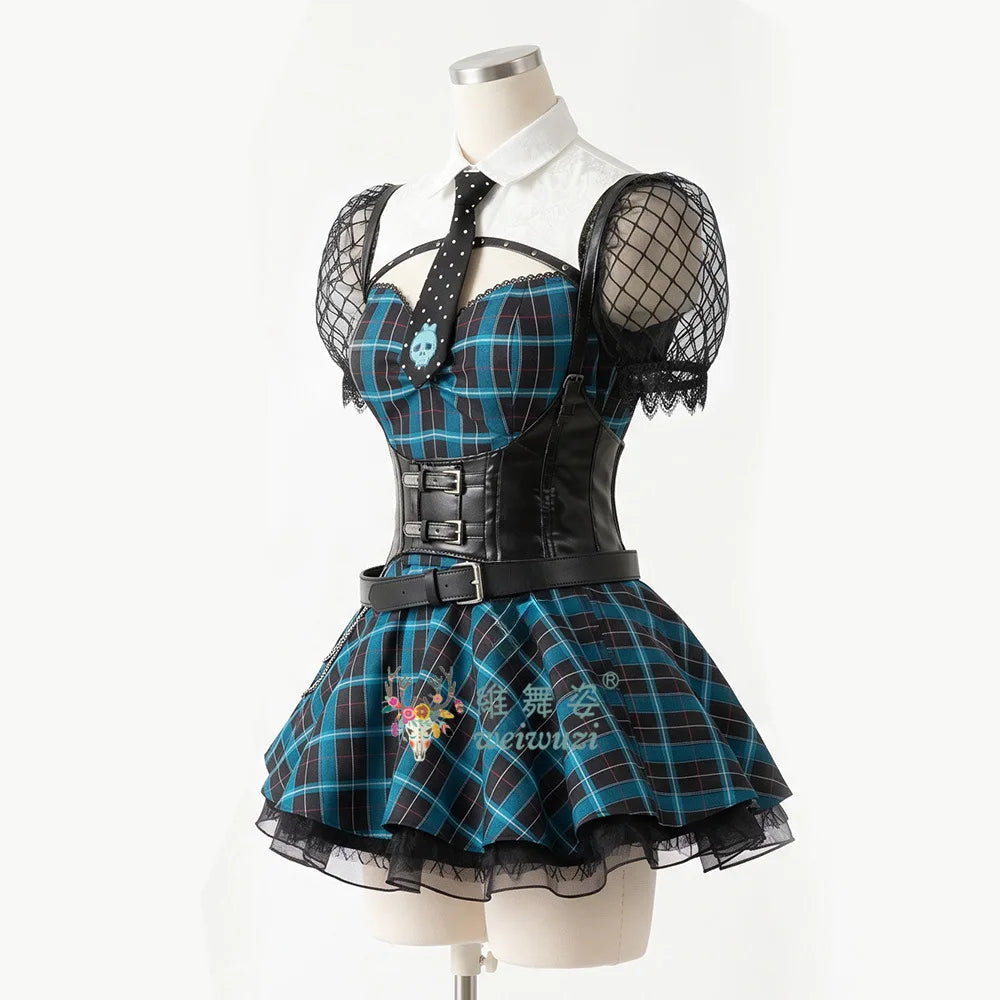 Halloween Monster Cos High Cosplay Costume Women's SexyGothic Dress Up Party Fantasy Uniform Campus Style Dress Comic Con Outfit