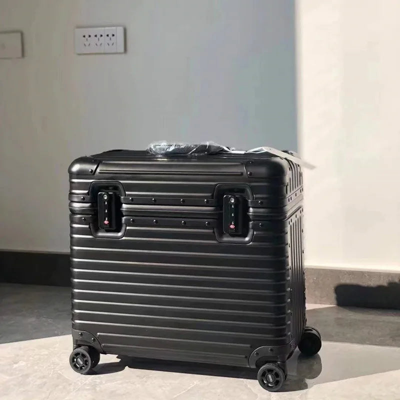All Aluminium Magnesium Alloy Captain's Luggage Top Flap Camera Case 18/20‘’ Cabin Suitcase 22/24‘’ Trolley Case