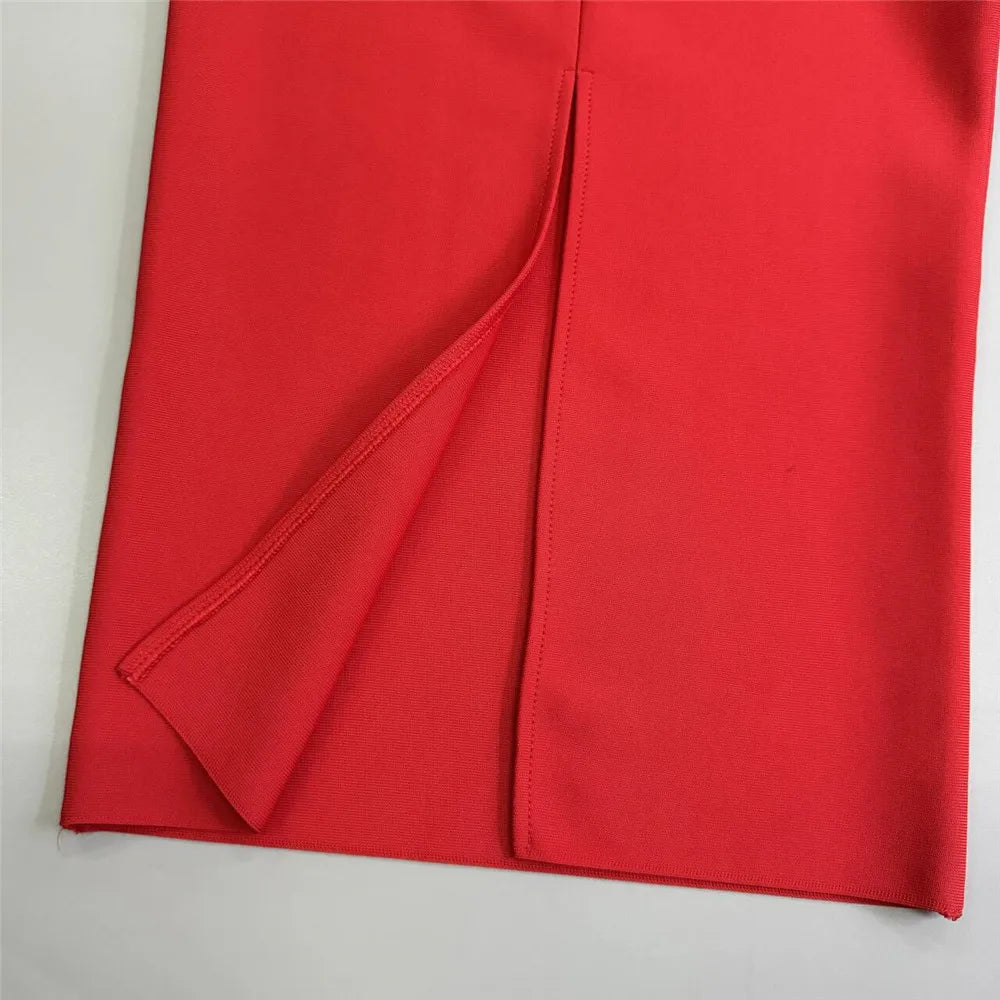 Women Sexy Beading Spaghetti Strap Bandage Dress Bodycon Clothes Club Party Celebrity Elegant Dresses