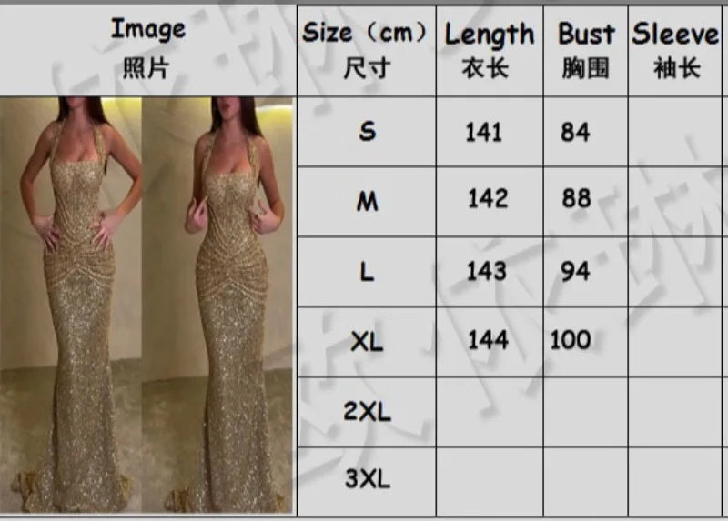 New Women Dress Halter Neck Spring and Summer Sequin Neck Hanging Fashionable Dress Party Casual Dress Evening Sequin Dresses