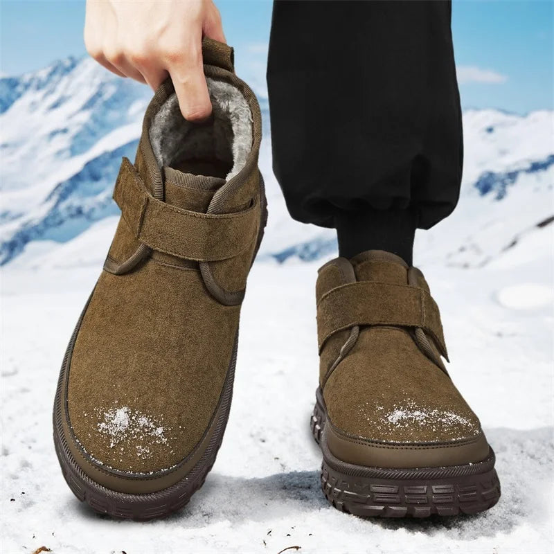 Mens Winter Snow Boots High Top Warm Comfortable Slip Resistant Shoes for Cold Weather