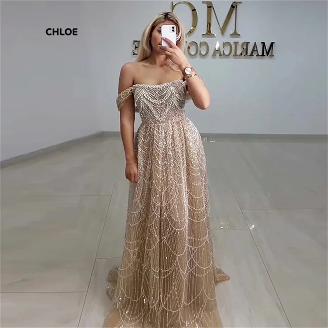 Line A Elegant Womens Evening Party Dresses for Special Occasions Custom Made Dresses 2025 Woman Luxury Prom Dress 2025 Wedding