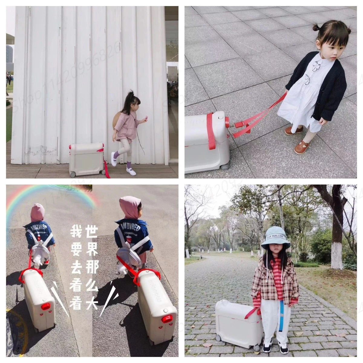 Children's Luggage Can Lie Down Can Sit Can Ride Multi Purpose Child Cabin Suitcase ABS Multifunctional Baby Traveller's Bed