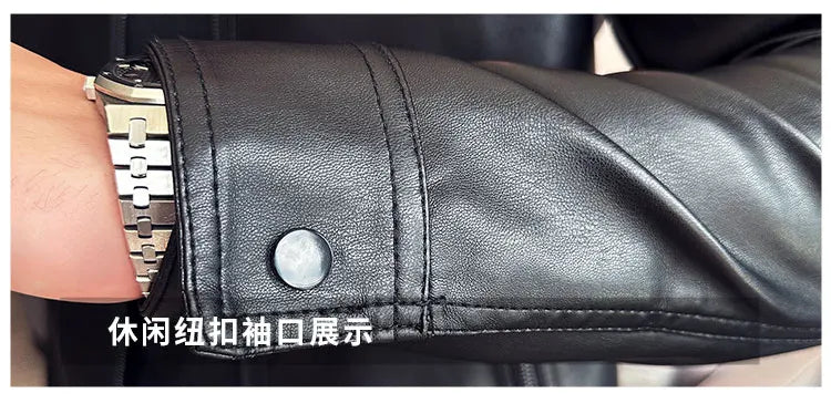 Men's 2026 Motorcycle Biker Jacket, Faux Leather PU Motorcycle Jacket, Slim Fit Stand Collar, Streetwear Zipper Jacket