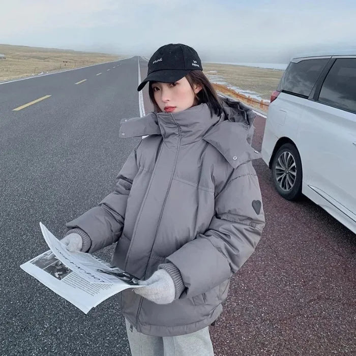 Winter Women's Short Puffer Jacket Loose Bread Style Coat Korean Version Cotton down Outerwear Sweet Fresh Style Cotton Clothes