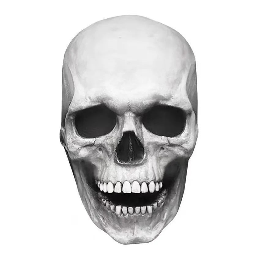 Costume Halloween Cosplay Skeleton Mask Hooded Robe Ghost Cloak Long Shirt For Escape Room Haunted House NPC
