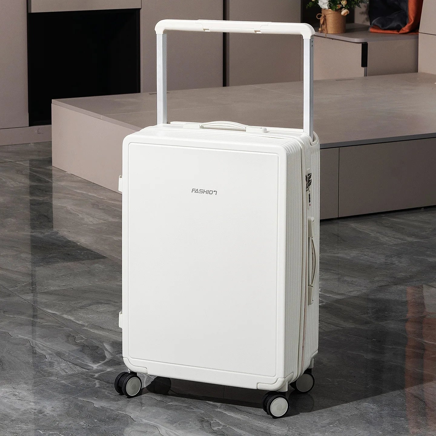 Wide Tie Rod Luggage Aluminum Frame with Durable PC Trolley Case 30 inch Multifunctional Suitcase with Large Capacity