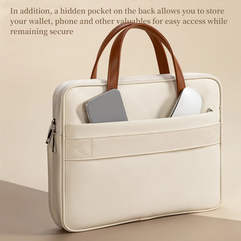 Laptop Bag Women Slim Briefcase Notebook Carring Case for MacBook Air 13 Pro 14 M5 Huawei Matebook Lenovo Acer Xiaomi 15.6 inch