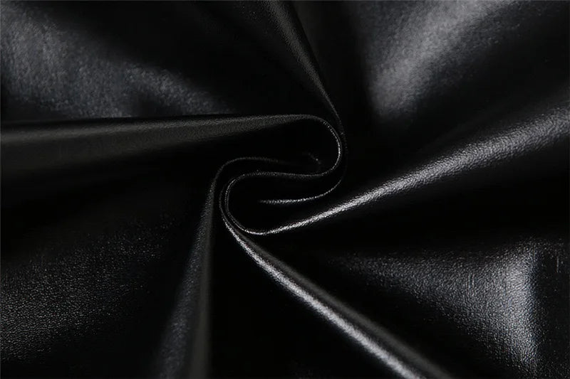 Short Coat Women Leather Jackets Zipper Full Sleeve Solid Streetwear Jacket Turn Down Collar Spliced Casual Coats Autumn 2026