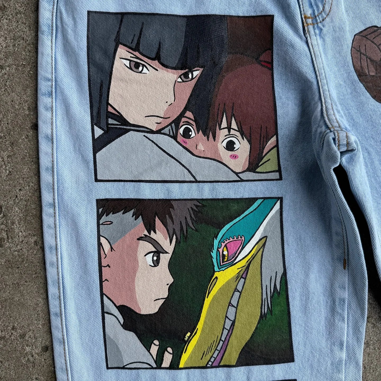 New Y2K Japanese Anime Cartoon Printing Men Loose Trend Jeans Street High Waist Women Pants Hip Hop Harajuku Men's Clothing