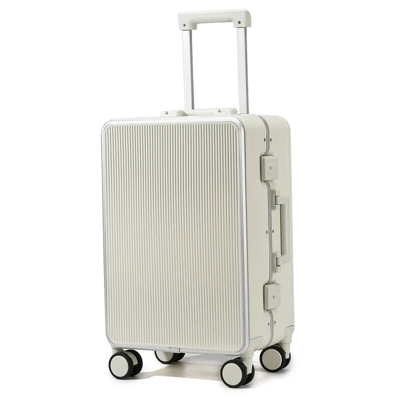 Sturdy Aluminium Frame Suitcase 28 inch Large Size Drop-resistant Trolley Case Business Suitcase 20 inch Boarding Box TSA lock