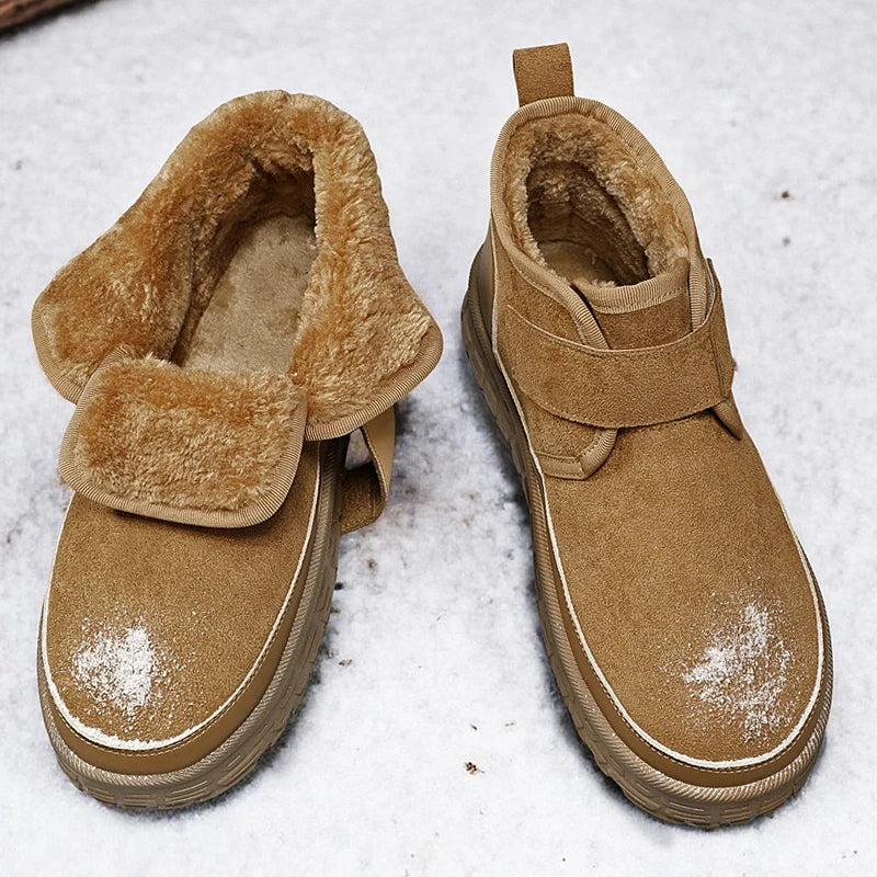 Mens Winter Snow Boots High Top Warm Comfortable Slip Resistant Shoes for Cold Weather