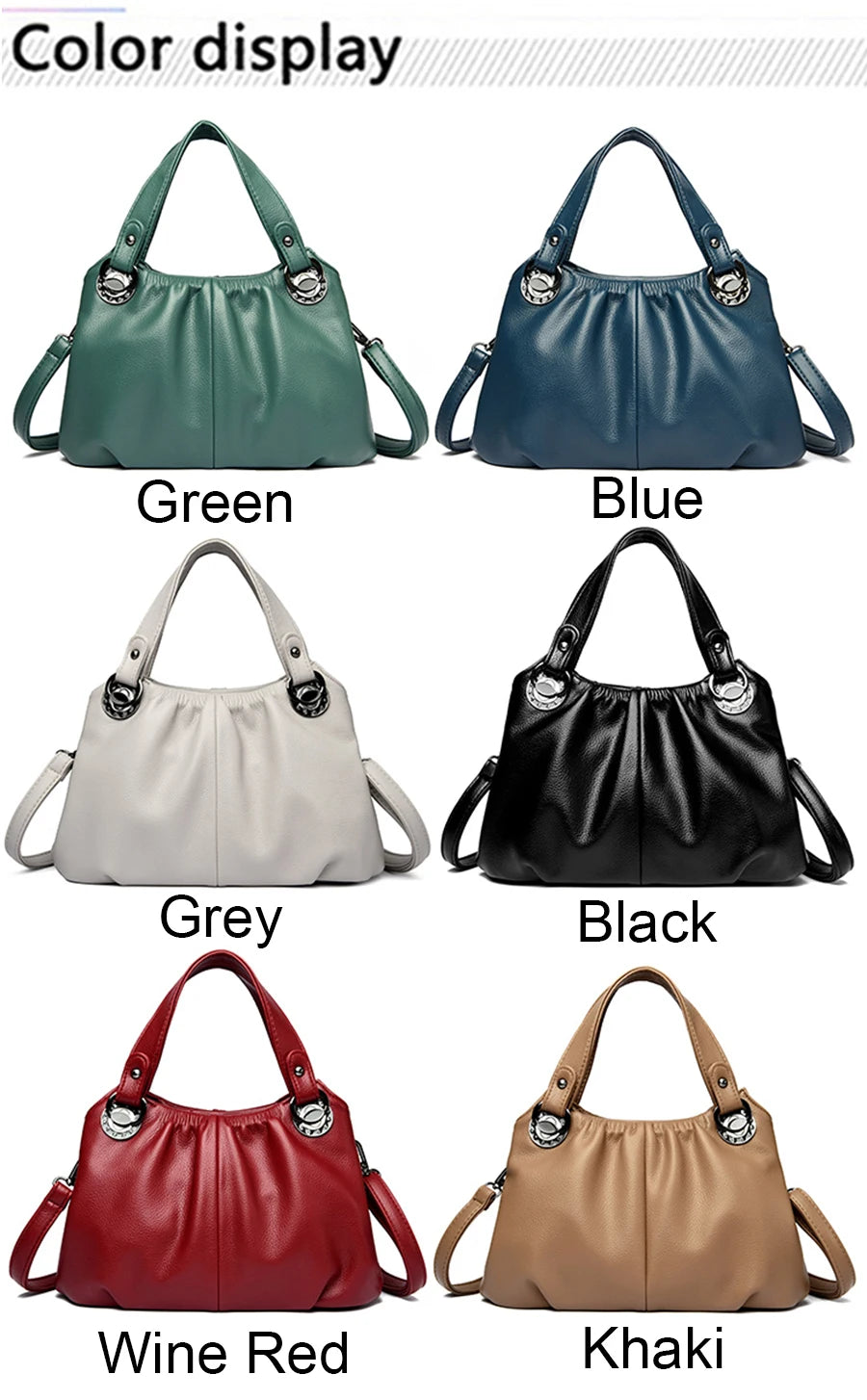 Fashion Lady Crossbody Bag Luxury Genuine Leather  Trend Women Shoulder Bags High Quality Vintage Large Capacity Handbag Bolsos