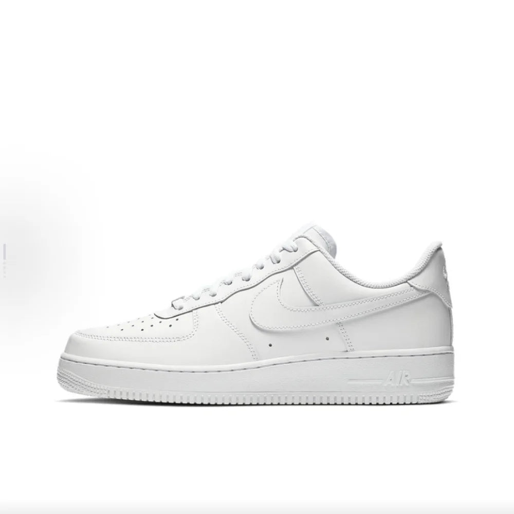 NIKE Air Force 1 Supreme Collaboration AF1 White Unisex Low-Top Casual Skate Shoes CU9225-100