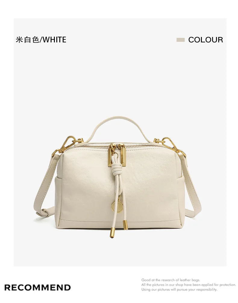 YANATARI Luxury Handbags Female Crossbody Bags Shoulder Bag Women Bags New Fashion 2026 Genuine Cowhide Leather Satchel