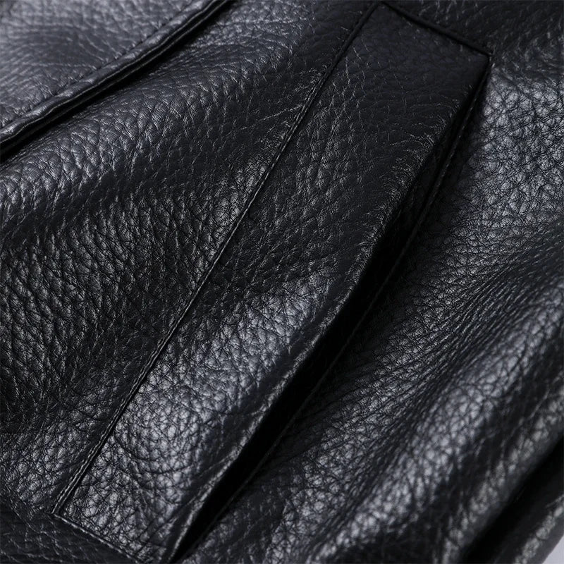 Fashion Leather Women's Jacket Y2k Street Single-breasted High Neck Female Coats 2026 Autumn Black Pu Long Sleeve Lady Jackets