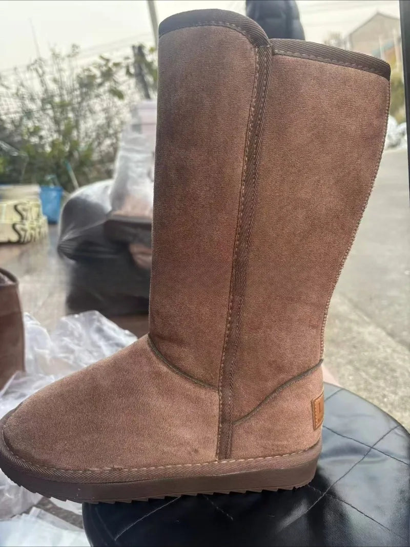 High Quality Classic Ladies Girls Winter Snow Boots  Warm Women's Shoes Fur Plus Velvet Knee Shoes for Women Thigh High Boots