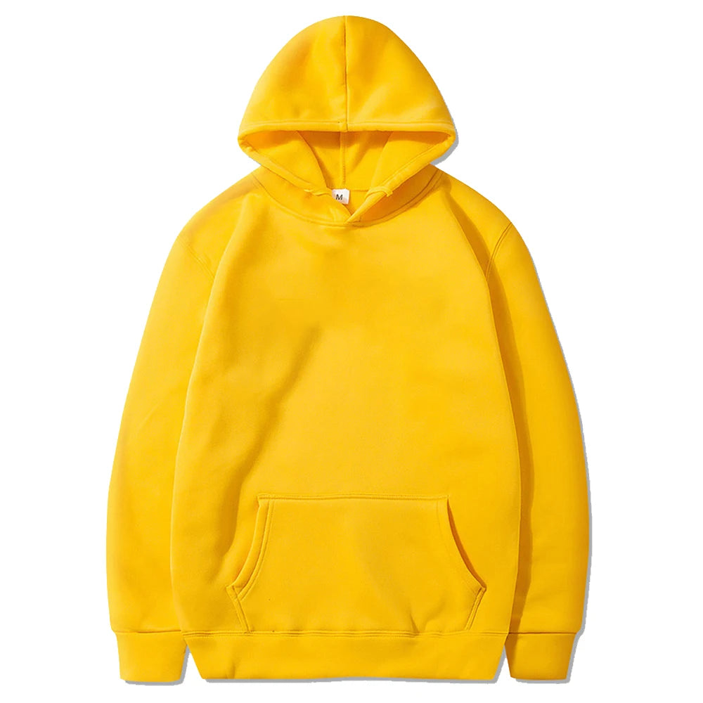 Spring Autumn Fashion Men's Women's Hoodie Casual Hoodies Pullovers Sweatshirts Men's Top Solid Color Hoodies Sweatshirt Male