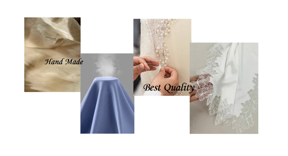 Formal Wedding Dresses High Neck Long Sleeves Mermaid Bride Bridal Gown Floor Length Muslim Customized White Civil Wedding Dress